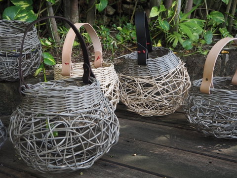 Weaving: Woven Basket With Leather Handle - Accommodation Mermaid Beach 0