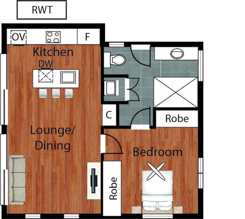 1 Bedroom Sydney Beach Studio - Accommodation Mermaid Beach 2