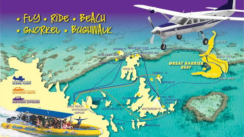 Scenic Flight - Great Barrier Reef, Heart Reef, Whitehaven Beach & Hill Inlet! - Accommodation Mermaid Beach 0